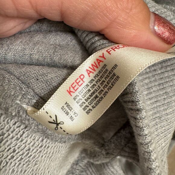 Free People Movement All Star Buti Oversize Graphic Sweatshirt Gray Large - Picture 7 of 13